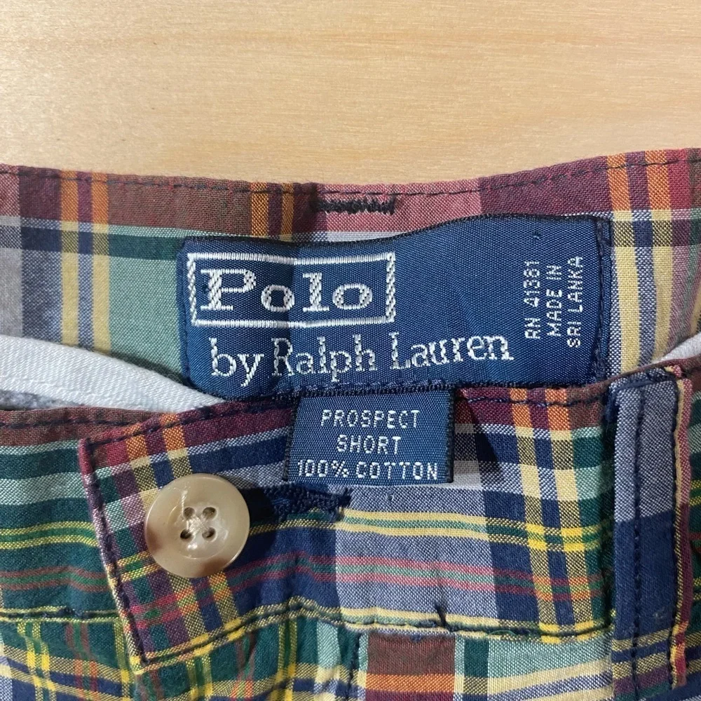 Polo by Ralph Lauren Men's Colorful Plaid Shorts 34 (OK)